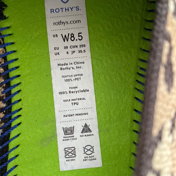 Rothy’s Camo Cat leopard print original slip on sneaker size 8.5 - Picture 2 of 8